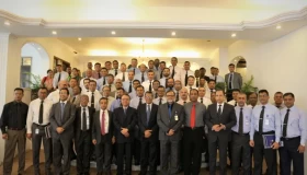 A delegation of 75 senior military and civil officials from the National Defence College in Dhaka paid a visit to BEI on 27 June 2018 to learn about its work and engage in a discussion on national and foreign policy issues