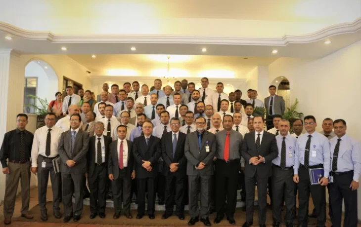 A delegation of 75 senior military and civil officials from the National Defence College in Dhaka paid a visit to BEI on 27 June 2018 to learn about its work and engage in a discussion on national and foreign policy issues