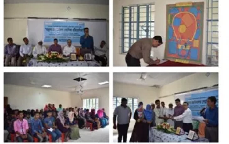 BEI organised a Madrassa-College Wallpaper Competition on the theme – Social Cooperation, Peace and Harmony for Preventing Violent Extremism in Molla Azad Memorial Government Degree College Auditorium, Atrai Upazila, Naogaon on 29 September 2018
