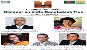 BEI President Amb. M Humayun Kabir spoke in a seminar on India Bangladesh Ties, 7 April 2021