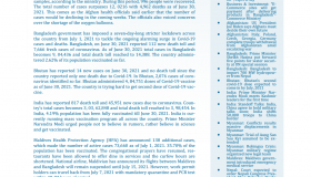 BEI Weekly News Highlights: Brief Highlights on Current Issues of South Asia, June 25, 2021-July 01, 2021