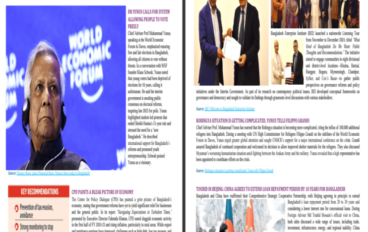 BEI Weekly News Highlights Brief Highlights on Current Issues in South Asia, 19 January 2025 - 02 February 2025