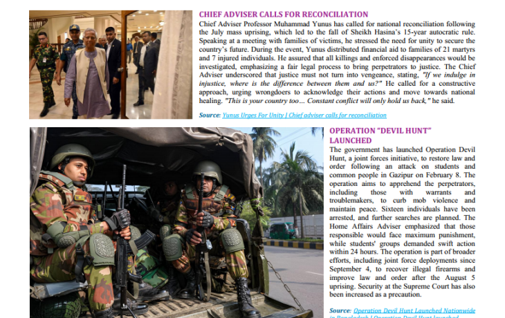 BEI Weekly News Highlights Brief Highlights on Current Issues in South Asia, 03-11 February 2025